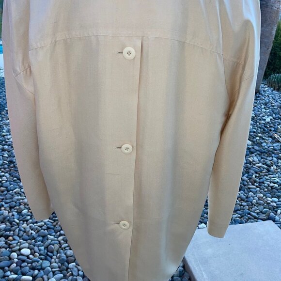 Eleanor P Brenner Silk Blazer Womens Size 12 Vintage Oversized Lined Cream - Picture 10 of 16